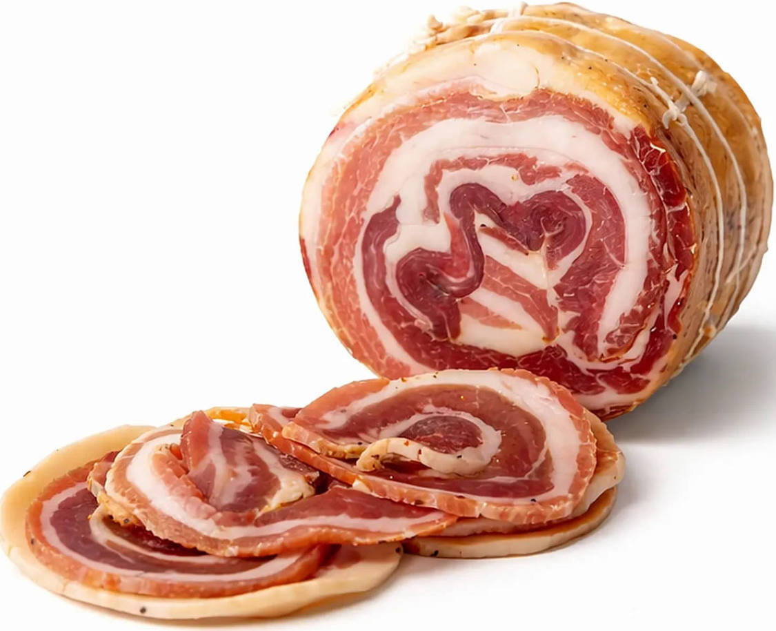 Pancetta arrotolata speziata